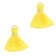 Borla estilo Ibiza 1.5cm - Dorado-Fresia amarillo